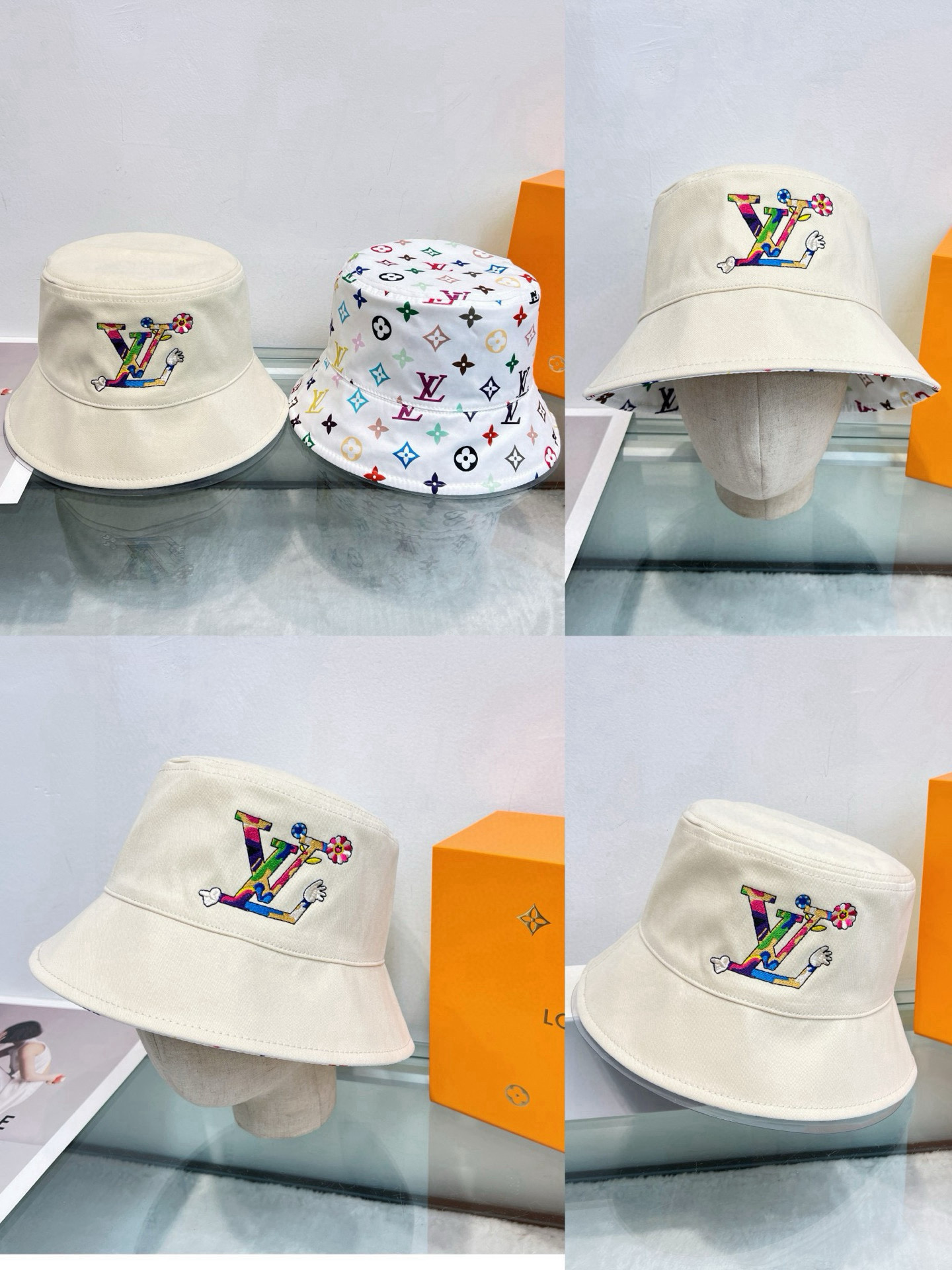  路易威登棒球帽 LouisVuitton😍新款LV渔夫帽，重工打造♥️高端大气，百搭款🤗男女通用！跑量