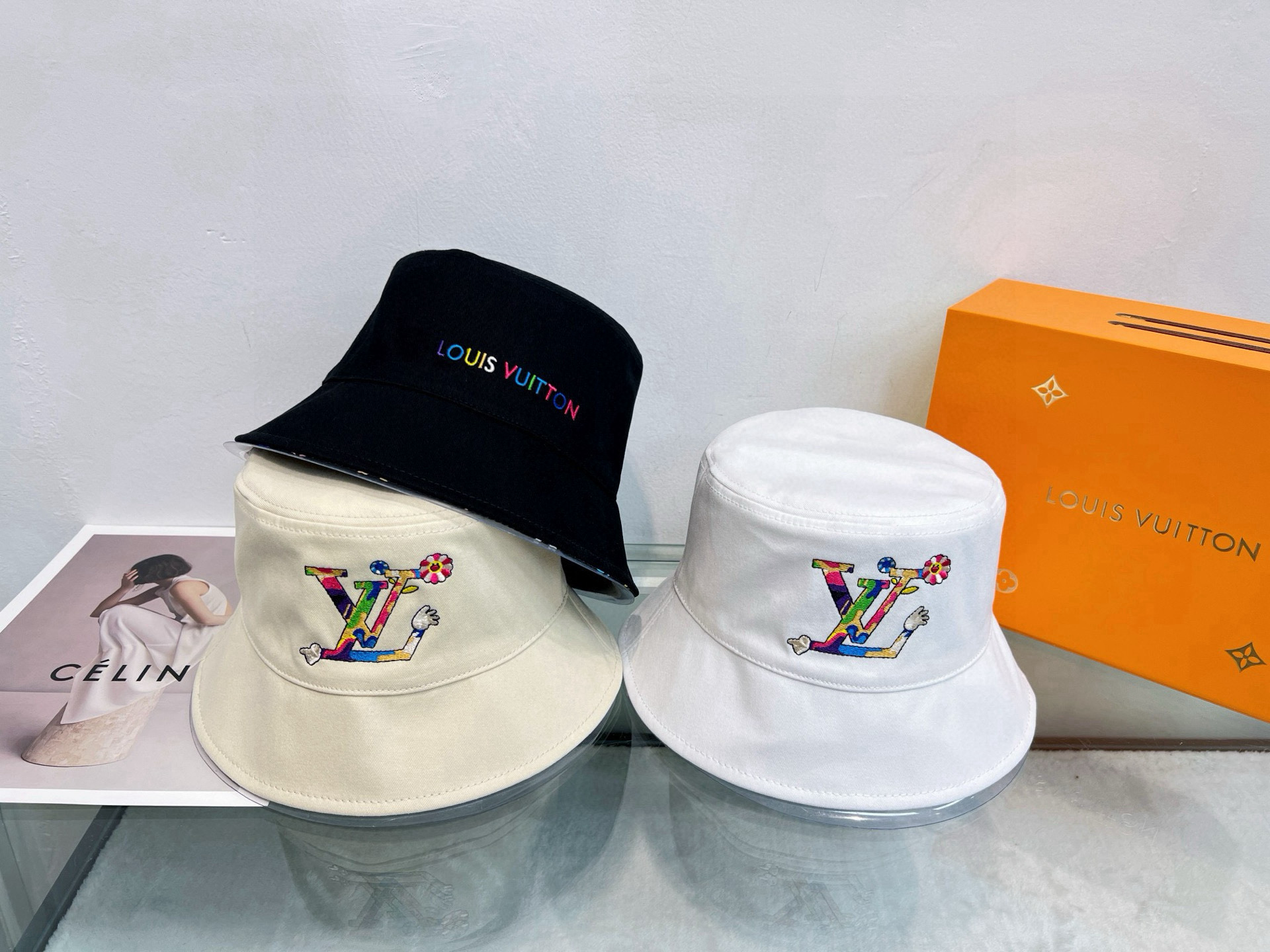  路易威登棒球帽 LouisVuitton😍新款LV渔夫帽，重工打造♥️高端大气，百搭款🤗男女通用！跑量