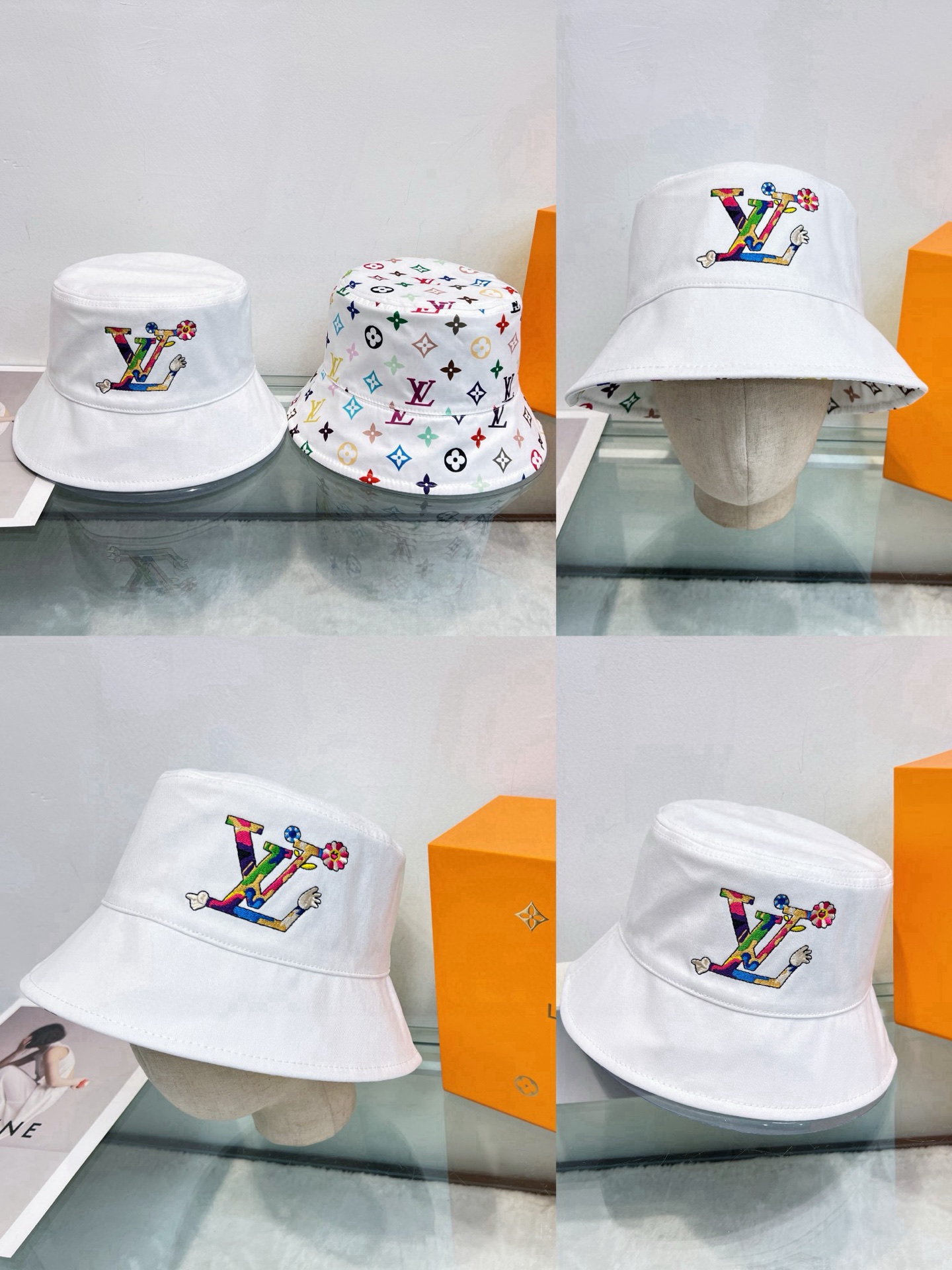  路易威登棒球帽 LouisVuitton😍新款LV渔夫帽，重工打造♥️高端大气，百搭款🤗男女通用！跑量