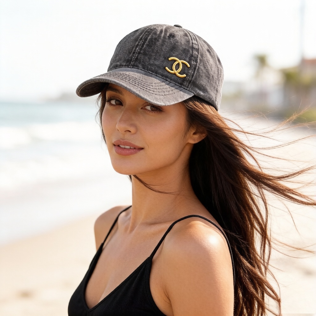CHANEL CC Embroidered Baseball Cap