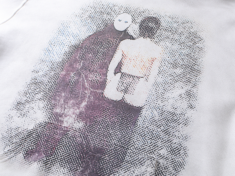T32# P98
 KANYE  VUItures 喷马骝脏白连帽卫衣重磅
脏白450克轻抓绒
M L XL