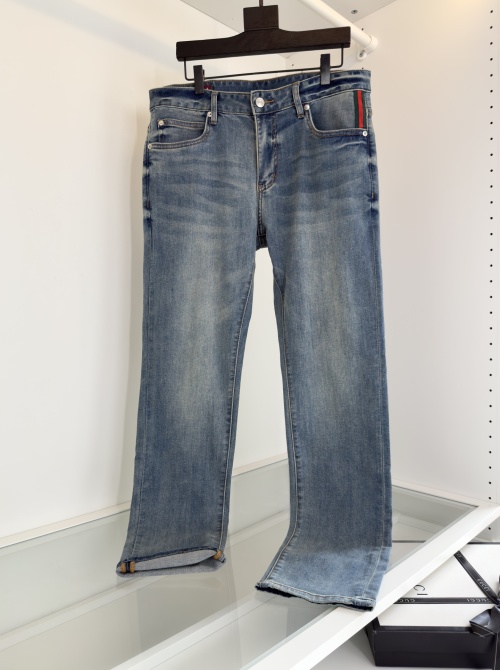 Gucci Men's Slim Fit Straight Leg Jeans - Light Wash Denim, Spring/Summer 1 Gucci Men's Slim Fit Straight Leg Jeans - Light Wash Denim, Spring/Summer