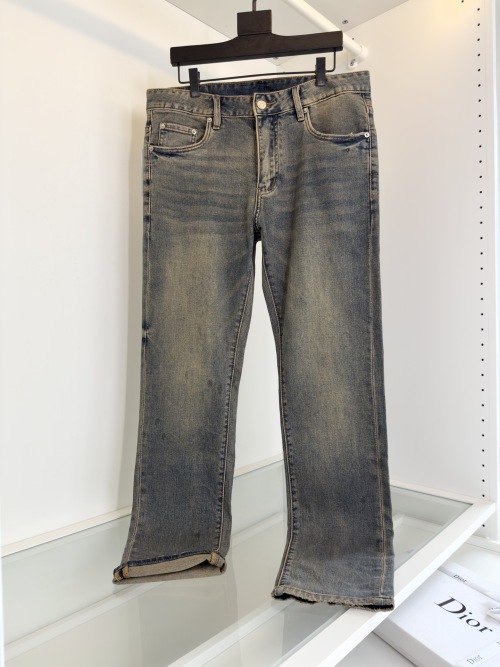 Dior 2025 Spring/Summer Men's Slim Fit Straight Leg Jeans - Vintage Wash 1 Dior 2025 Spring/Summer Men's Slim Fit Straight Leg Jeans - Vintage Wash