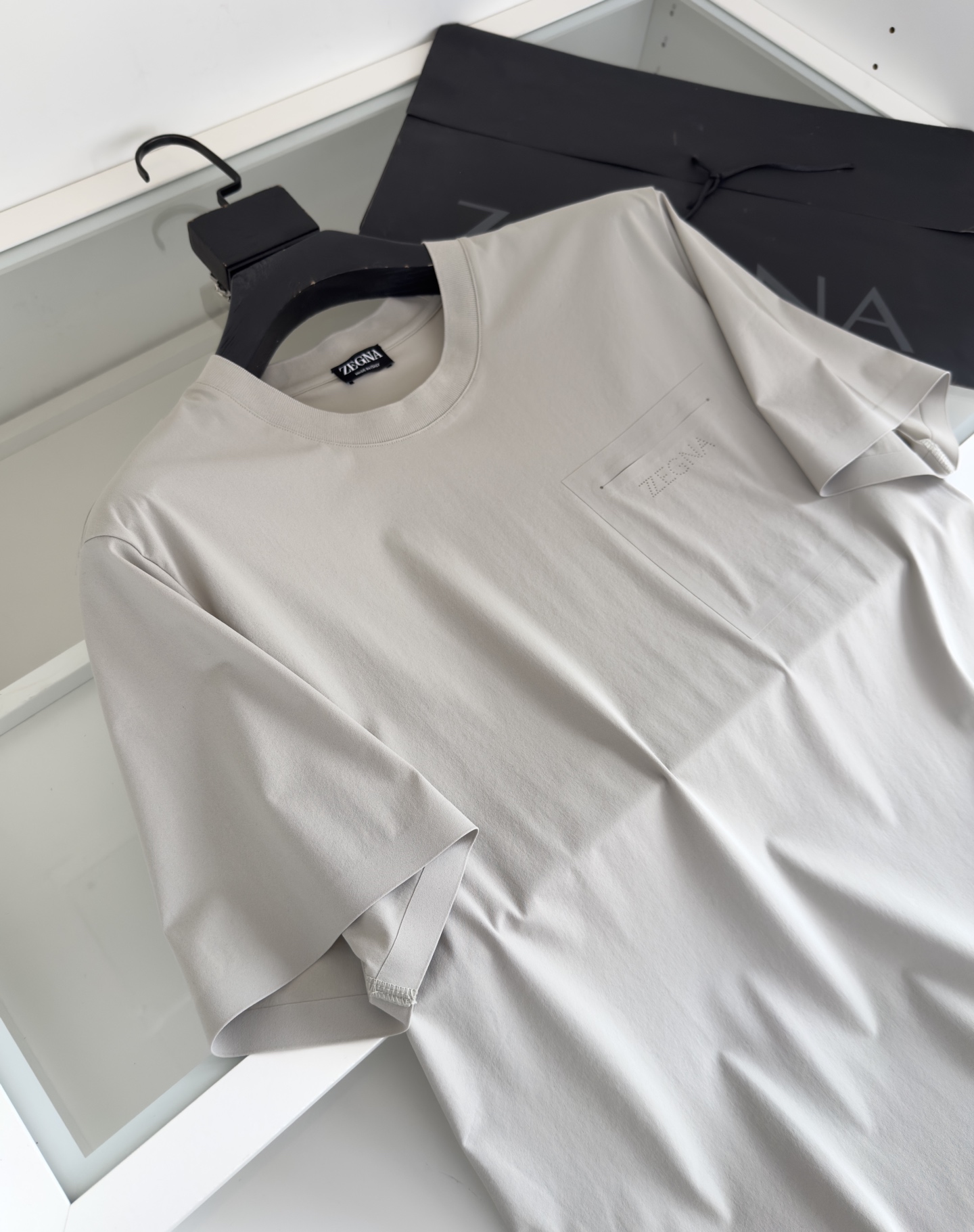 Zegna Summer Men's Short Sleeve T-Shirt Business Casual Round Neck Top 4 i1741534671653 6198 0 2