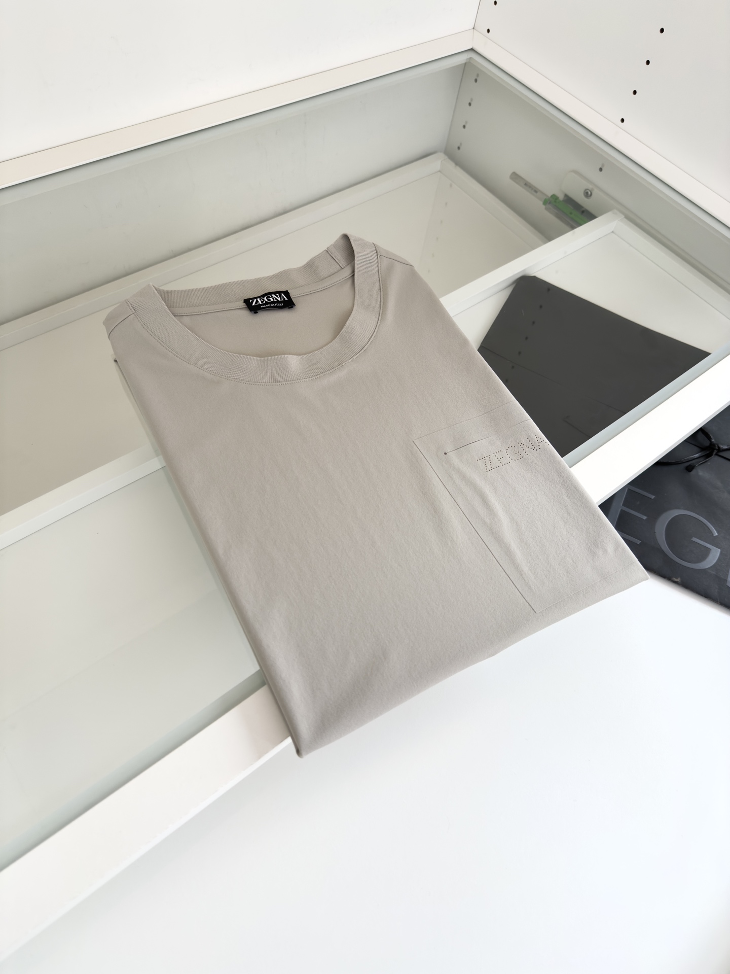 Zegna Summer Men's Short Sleeve T-Shirt Business Casual Round Neck Top 10 i1741534672645 9136 0 8