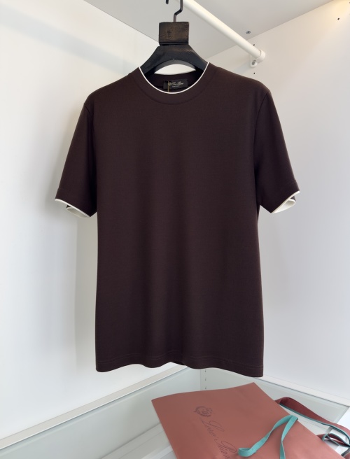 Elegante contrasterende trim T-shirt van pima katoen - Premium kwaliteit 1 Elegante contrasterende trim T-shirt van pima katoen - Premium kwaliteit