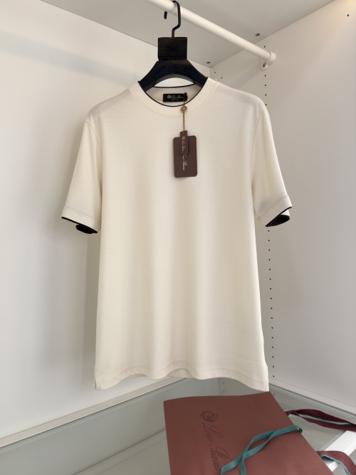 Camiseta Clásica de Algodón Pima con Detalles en Contraste de Loro Piana 1 Camiseta Clásica de Algodón Pima con Detalles en Contraste de Loro Piana