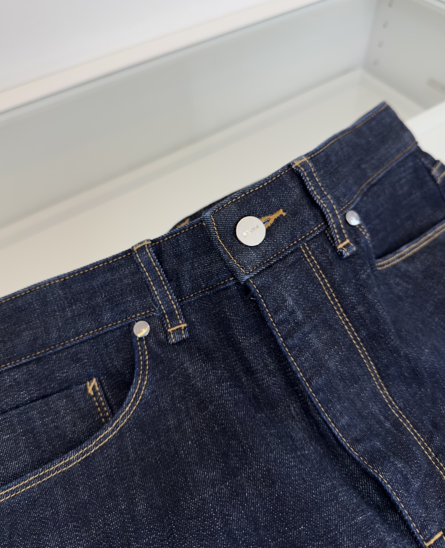 Fendi Men's Straight-Leg Raw Denim Jeans - Classic & Comfortable 5 i1741535679307 7460 0 3