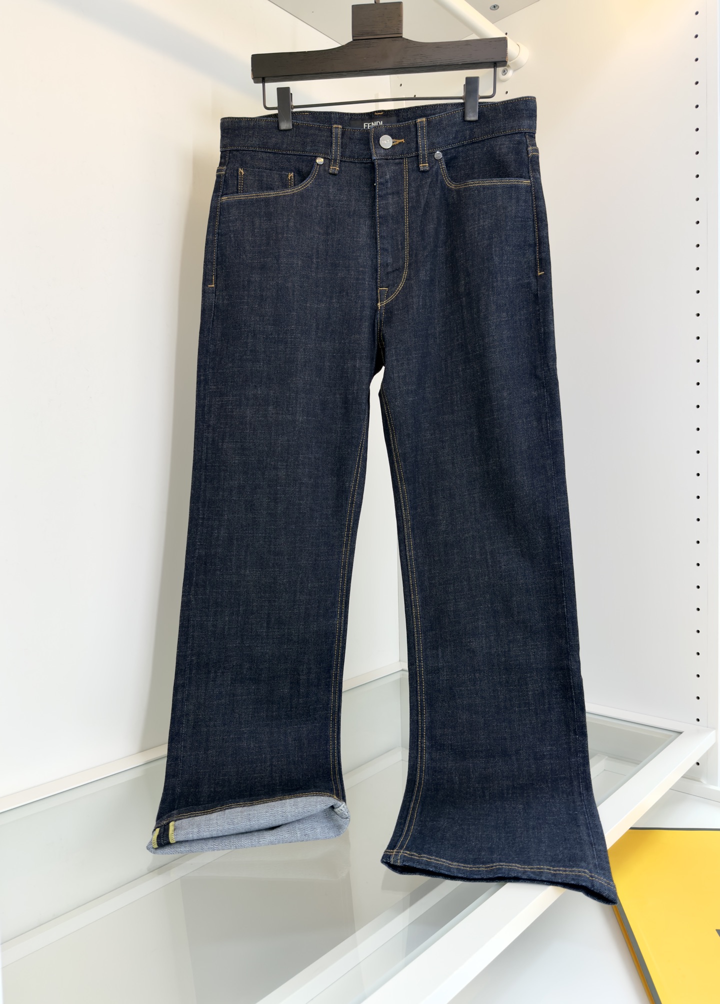 Fendi Men's Straight-Leg Raw Denim Jeans - Classic & Comfortable 2 i1741535679339 1855 0 0