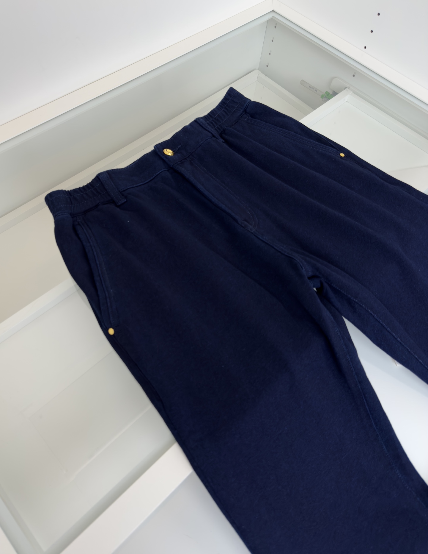 Stefano Ricci Men's Navy Knit Casual Pants - Classic Straight Leg Style 3 i1751640299229 4007 0 1