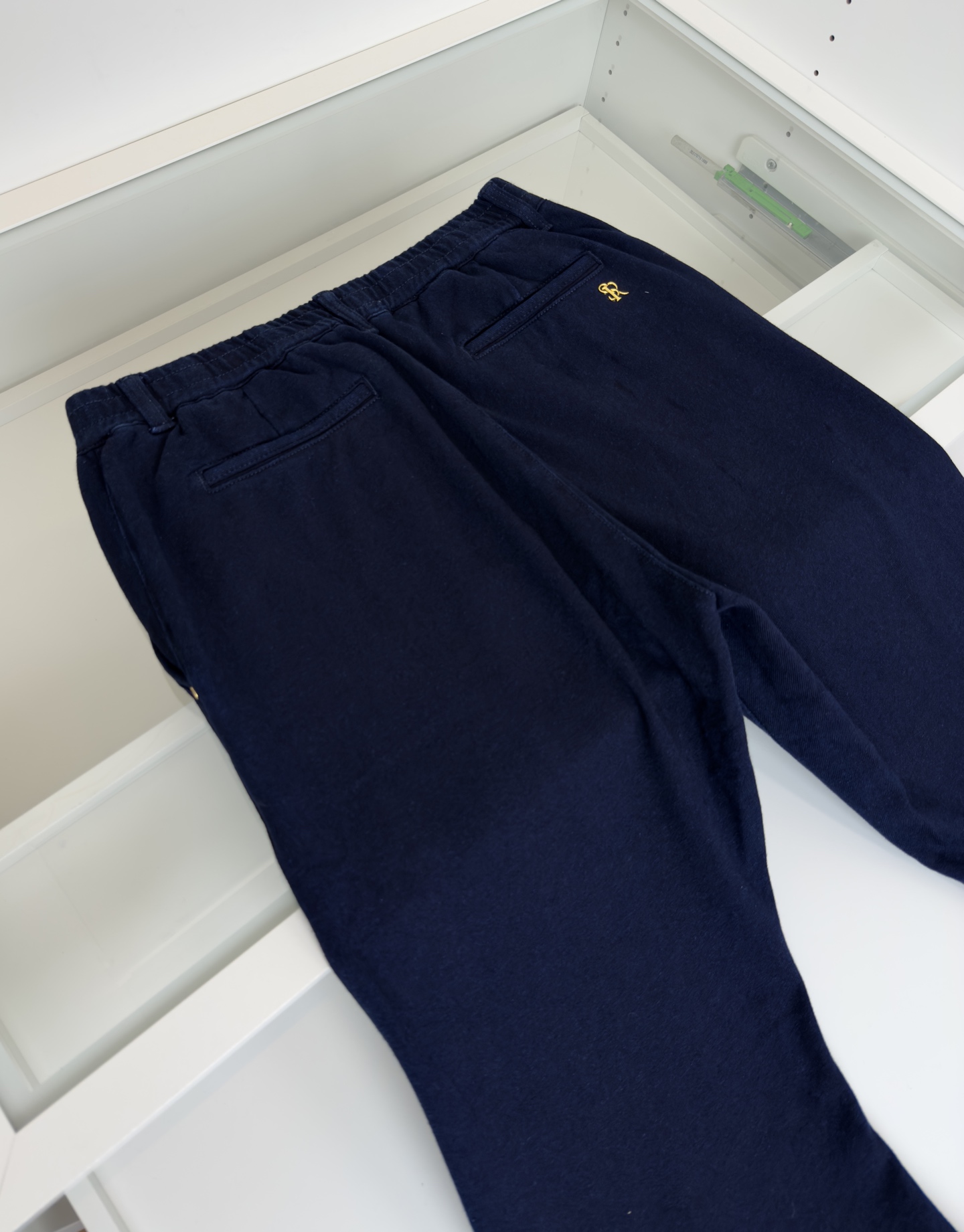 Stefano Ricci Men's Navy Knit Casual Pants - Classic Straight Leg Style 9 i1751640299258 4419 0 7