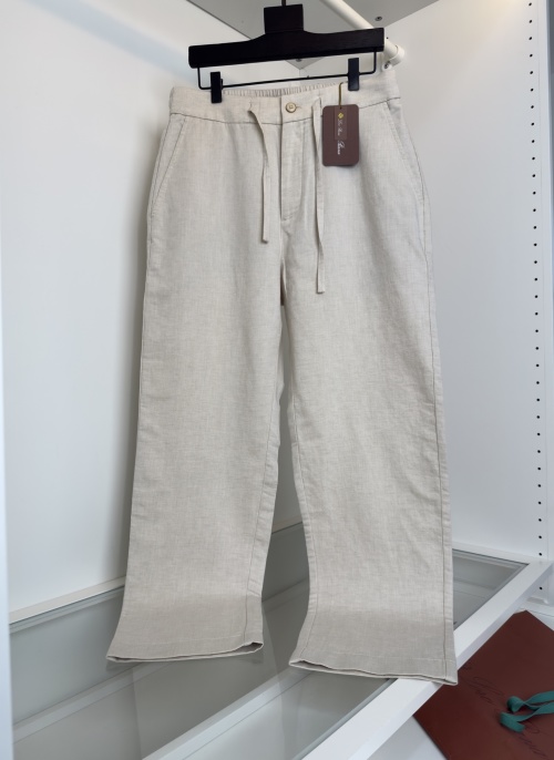 Lo*ro Pi*na Straight Leg Linen Blend Pants - Classic Style, All-Match 1 Lo*ro Pi*na Straight Leg Linen Blend Pants - Classic Style, All-Match