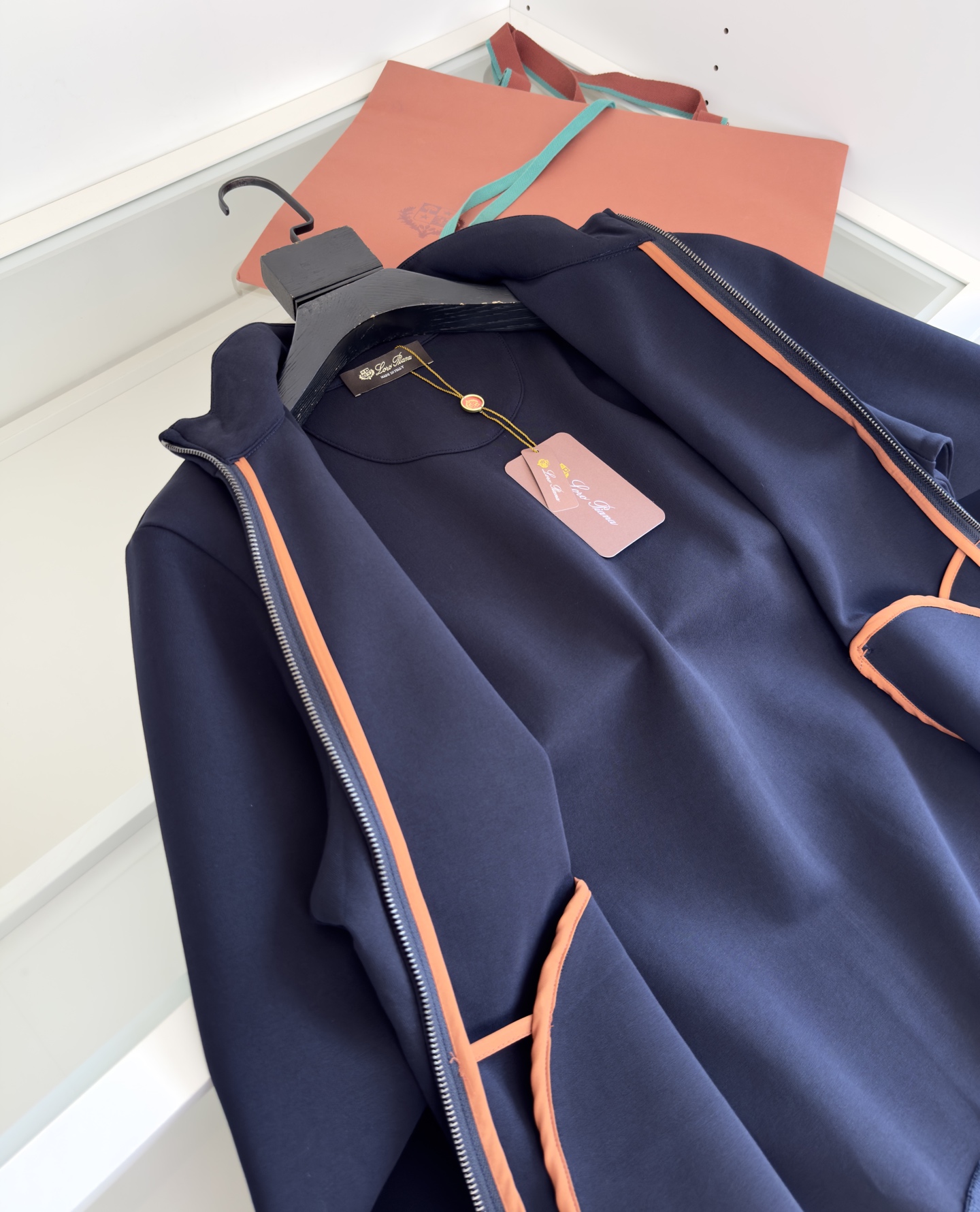 外套 Lo*ro Pi*na诺 u翩雅 （可搭配套装）都市休闲立领卫衣外套 年年经典款式 螺纹撞色 是今