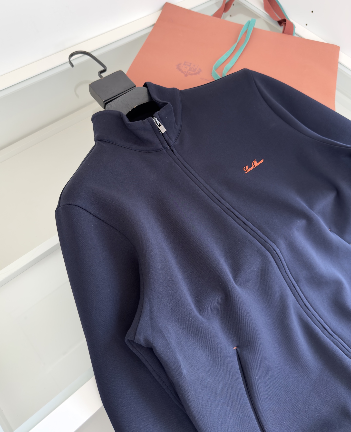 外套 Lo*ro Pi*na诺 u翩雅 （可搭配套装）都市休闲立领卫衣外套 年年经典款式 螺纹撞色 是今