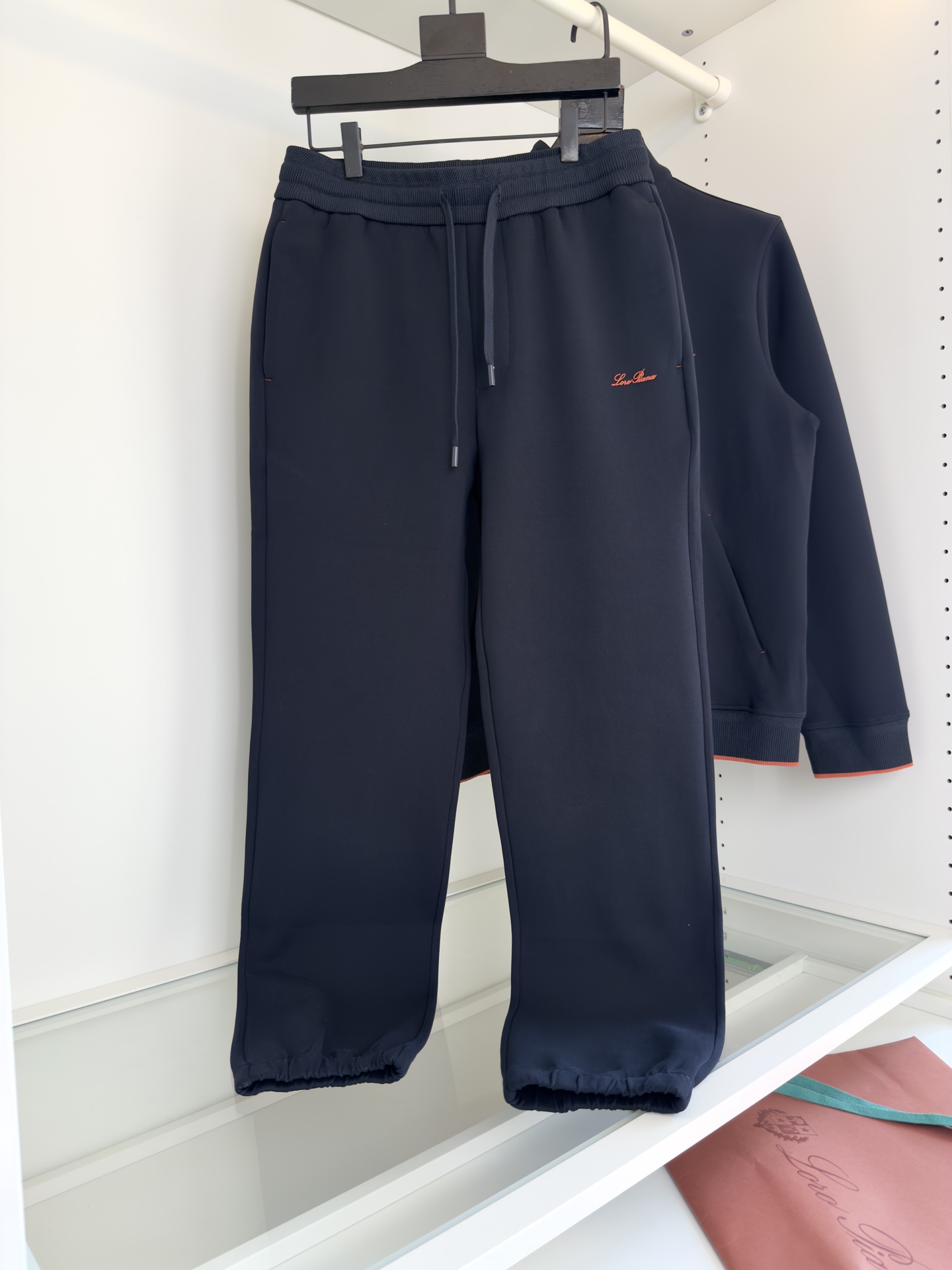 裤子 Lo*ro Pi*na诺 u翩雅 （可搭配套装）都市休闲立领卫衣外套 年年经典款式 螺纹撞色 是今