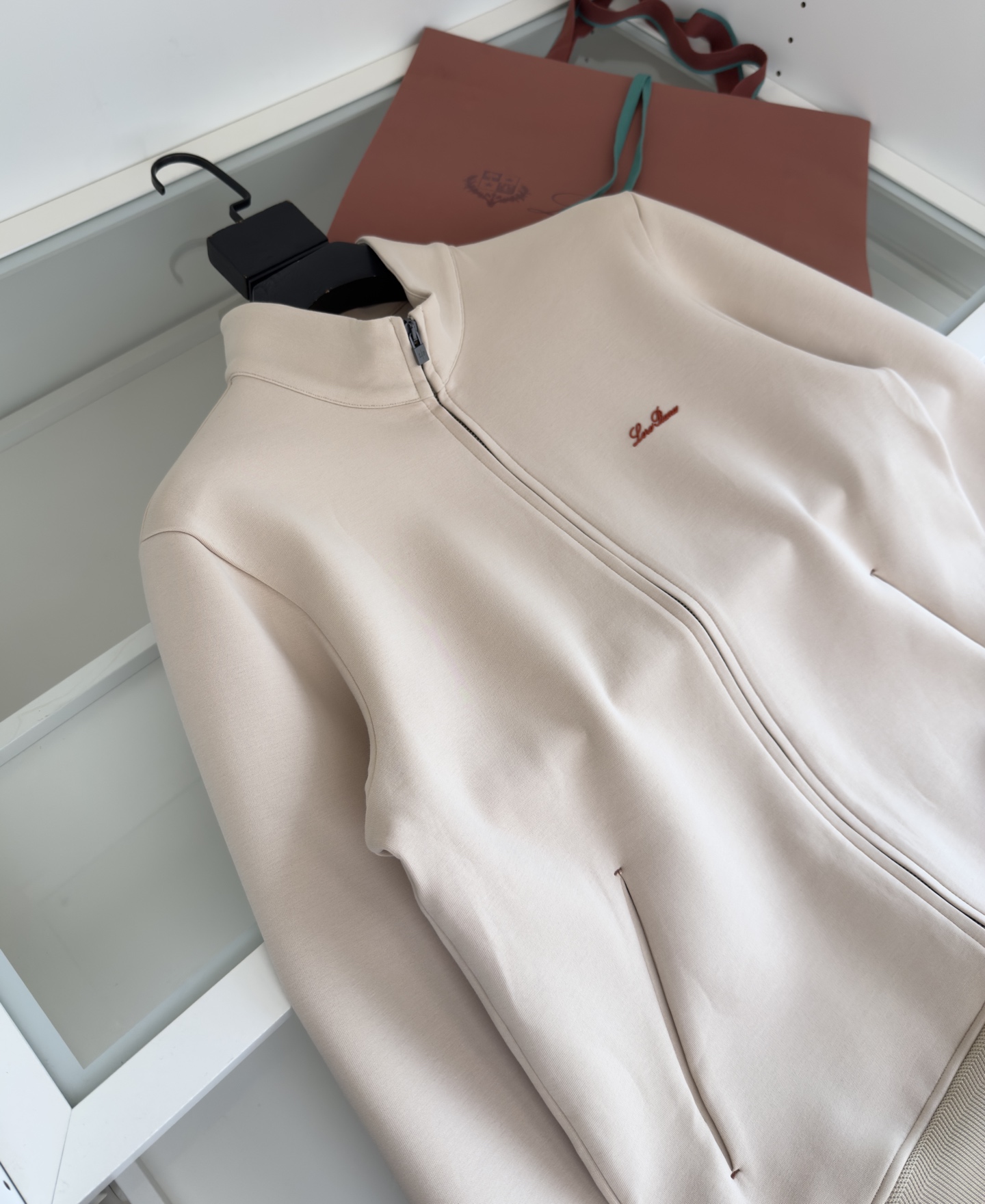 外套 Lo*ro Pi*na诺 u翩雅 （可搭配套装）都市休闲立领卫衣外套 年年经典款式 螺纹撞色 是今