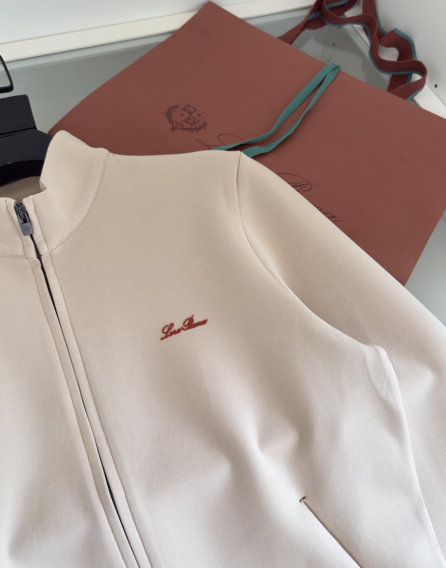 外套 Lo*ro Pi*na诺 u翩雅 （可搭配套装）都市休闲立领卫衣外套 年年经典款式 螺纹撞色 是今