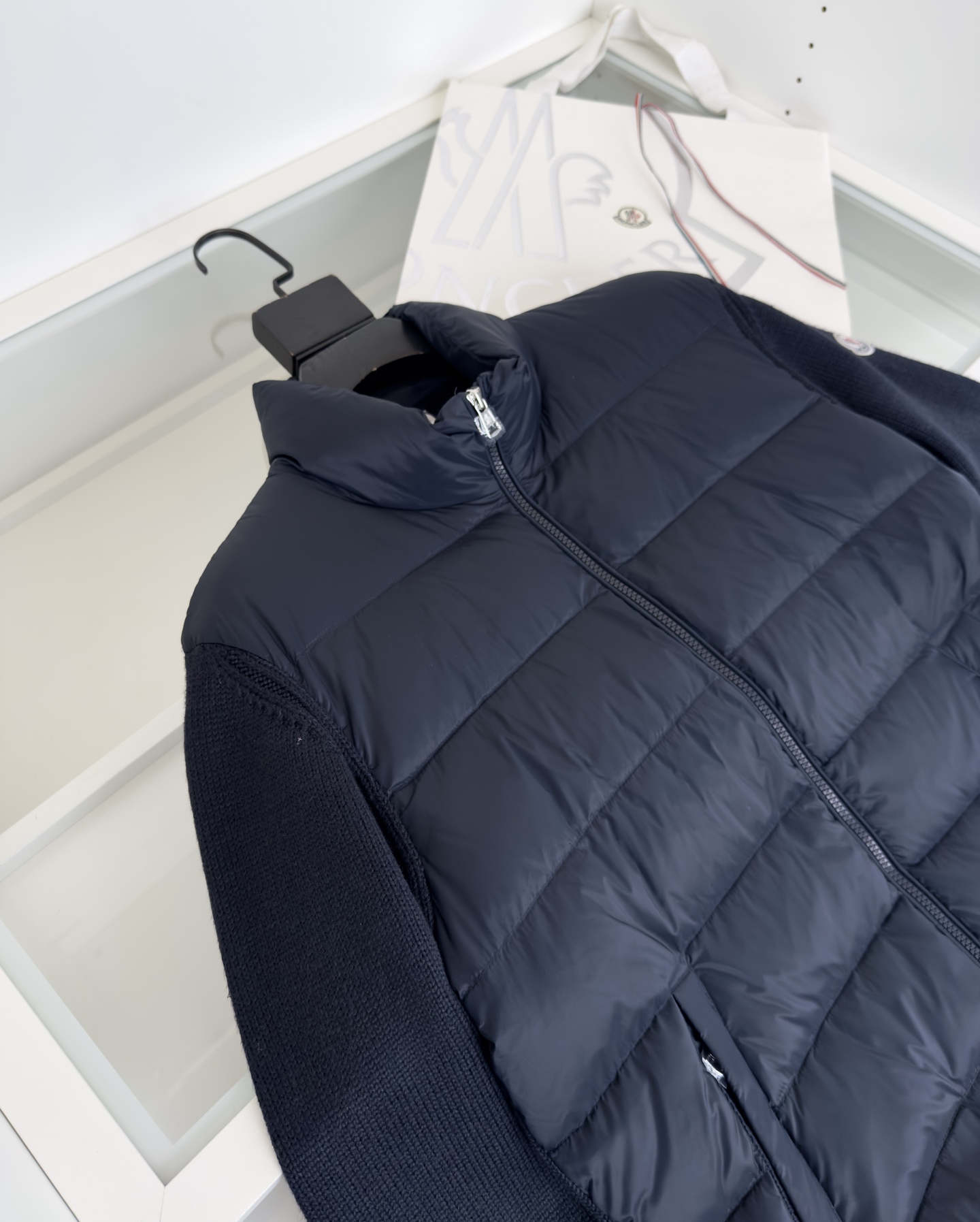 MONCLER Men's Wool-Panelled Down Jacket - Stylish and Warm Outerwear 4 i1757860383896 861 0 2