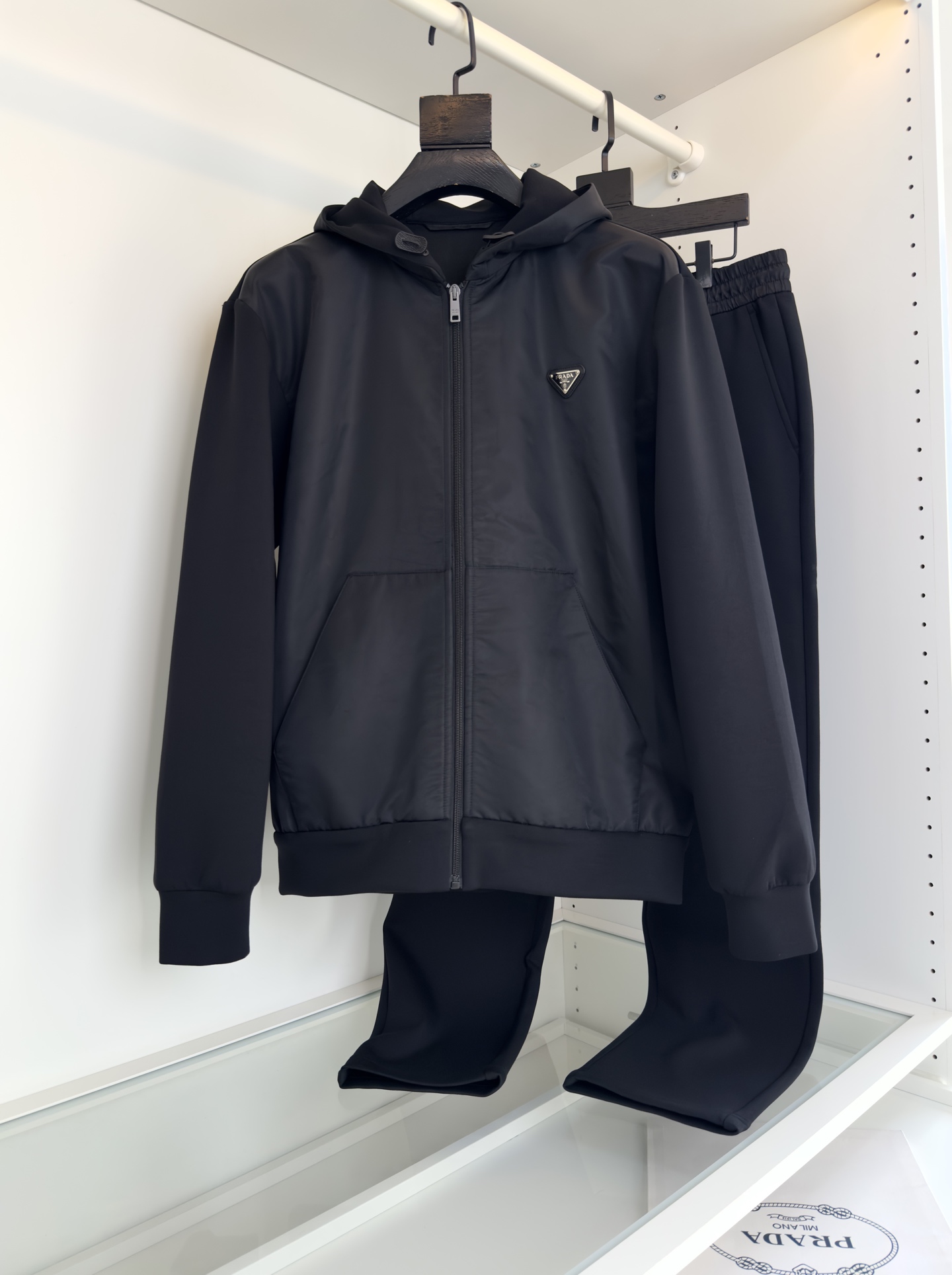 Prada Black Tracksuit Set - Hoodie and Pants - Stylish Loungewear for Men 1 i1759076042694 6006 0 0