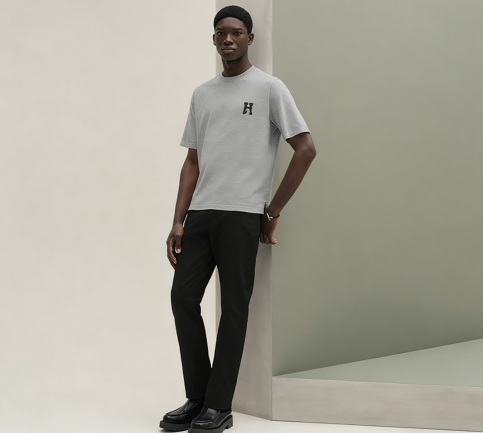 NO:743241,Complementary color. The effect of the model's upper body is as follows. Try on 172 - L size is suitable, Hermès - clothing, hermes,19860909补色 模特上身效果如下 试穿172-穿L码合适,爱马仕-服装,hermes,,Women's clothing