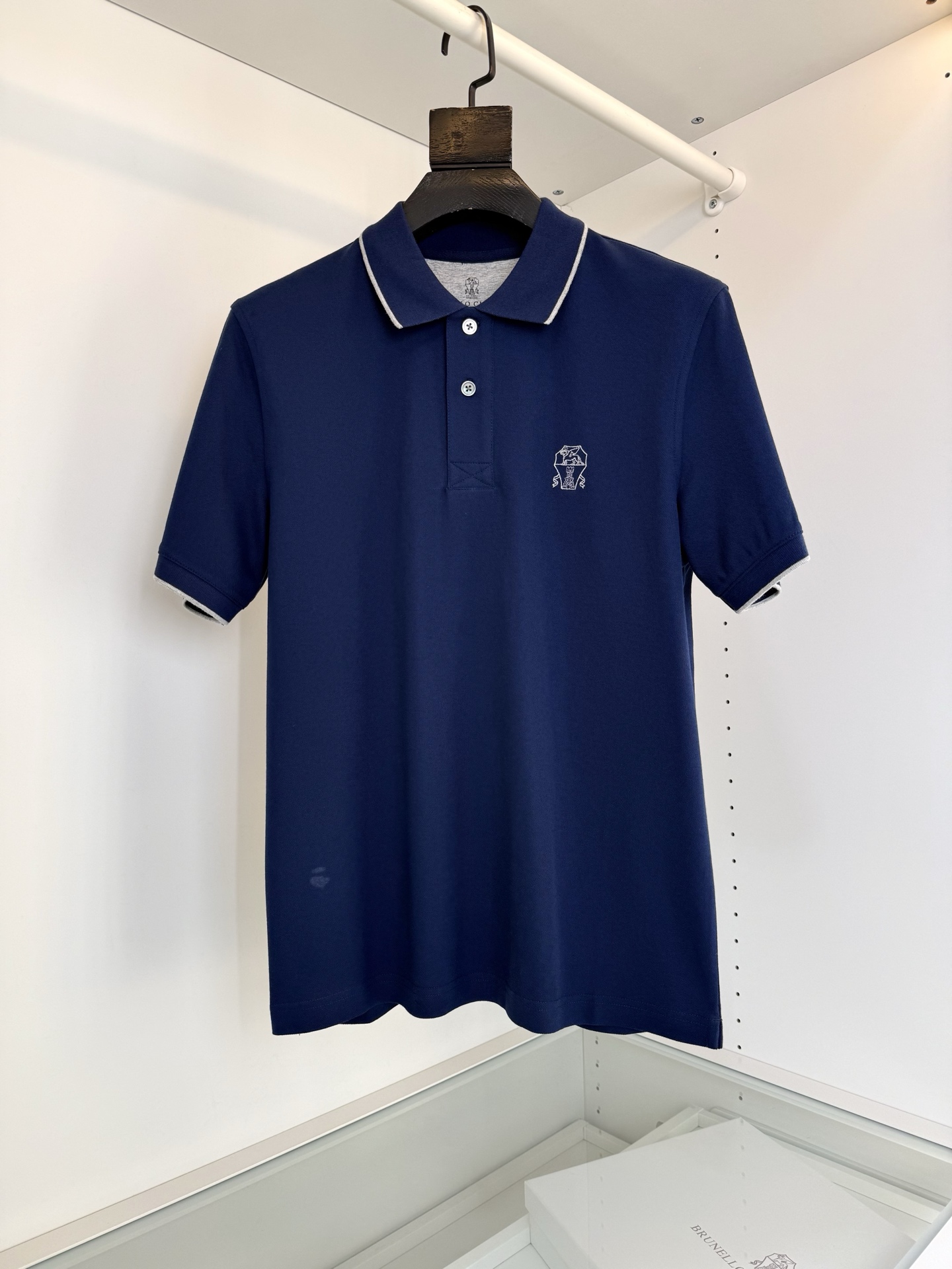 브루넬로 쿠치넬리 자수 슬림핏 폴로셔츠 23548 Brunello Cucinelli T Shirt