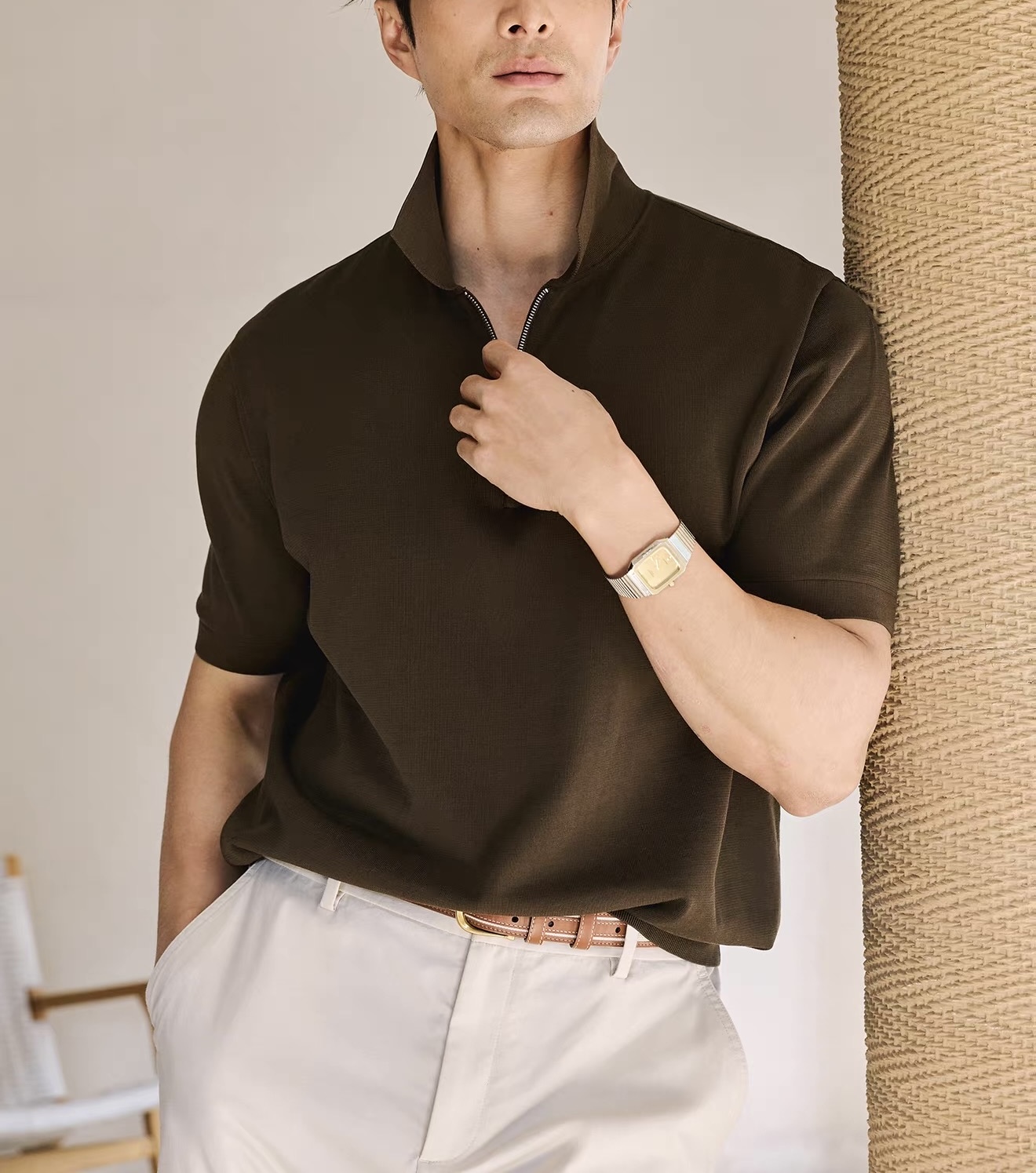 NO:827036,Model's upper body effect. Try on 172-size L is suitable. Please refer to the size chart when placing an order (shipped in black No. 31), men's clothing,19860909模特上身效果 试穿172-穿L码合适 下单可参考尺码表（黑色31号出货）,男装,,Women's clothing