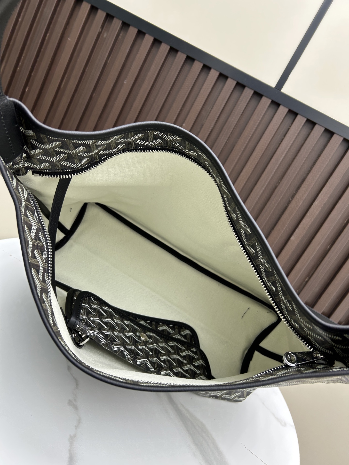 升级版goyard hobo拉链托特深蓝色🌑又有新款啦～而且是新爆款1w多买的zp回来开发goyard对