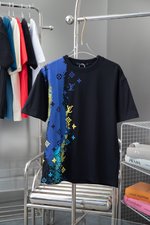 Louis Vuitton Clothing T-Shirt Doodle Printing Unisex Cotton Spring Collection Fashion Short Sleeve