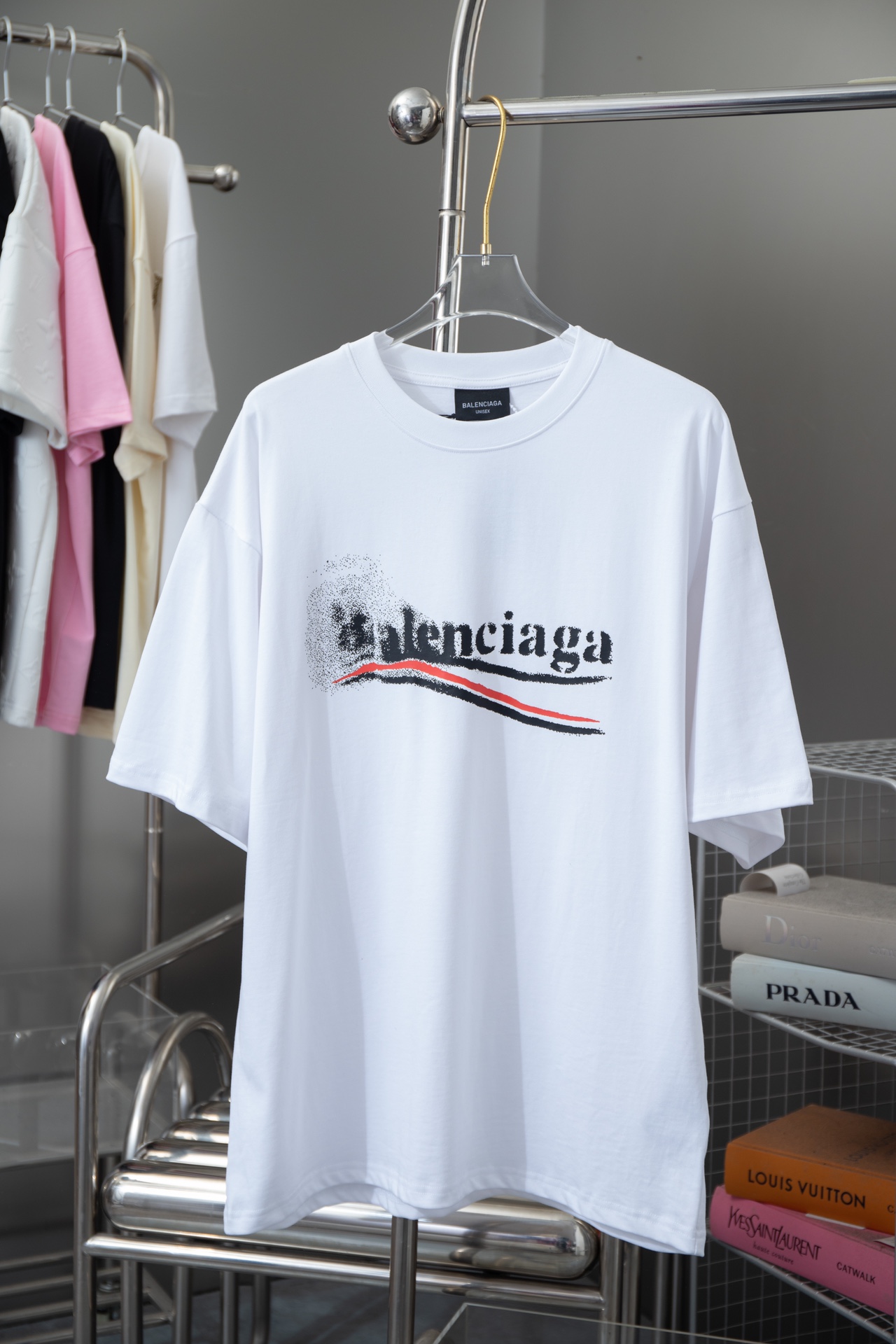 Balenciaga Clothing T-Shirt Doodle Unisex Cotton Spring Collection Fashion Short Sleeve