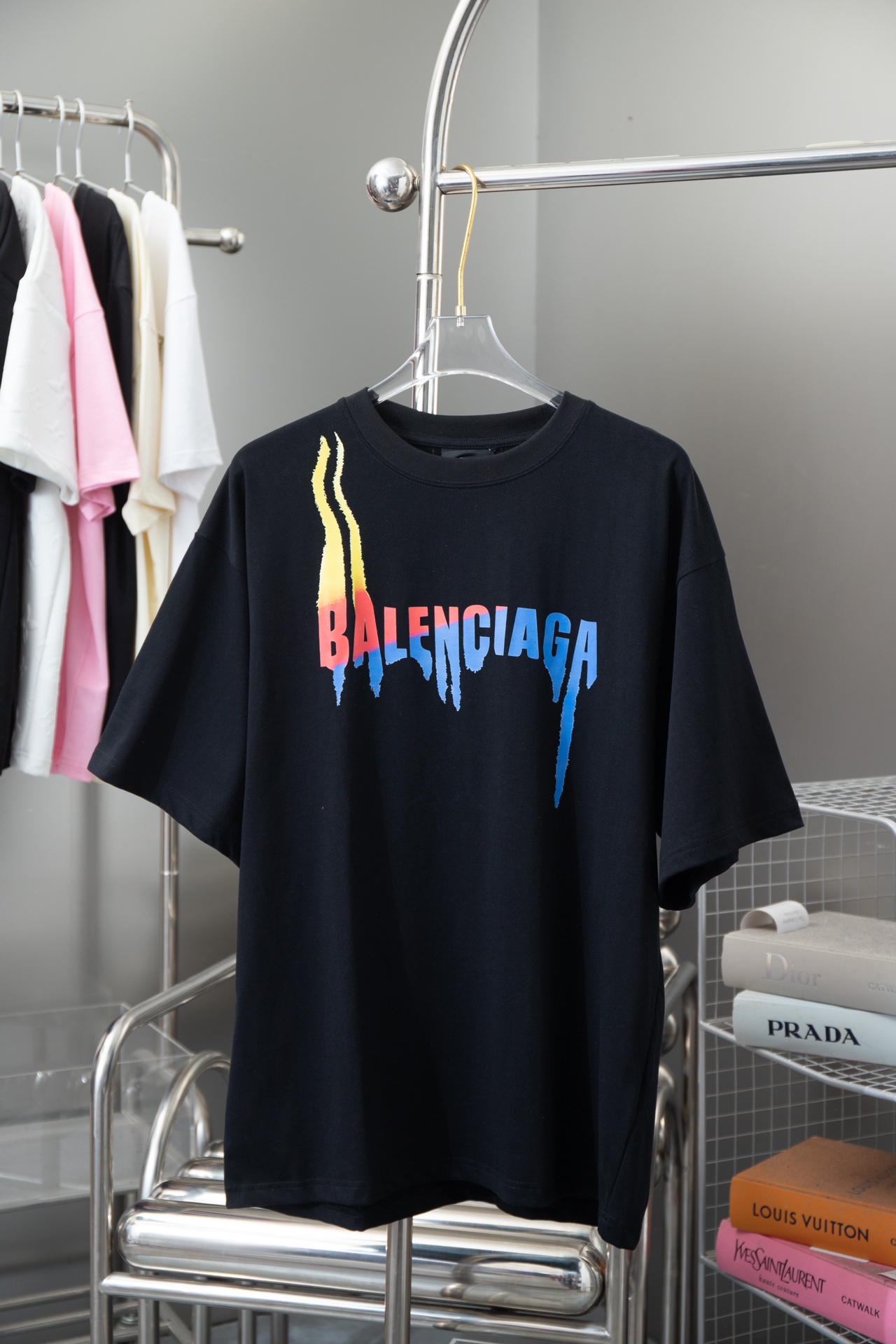 Balenciaga Clothing T-Shirt Doodle Unisex Cotton Spring Collection Fashion Short Sleeve