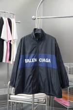 Balenciaga Clothing Coats & Jackets Windbreaker Splicing Fall Collection