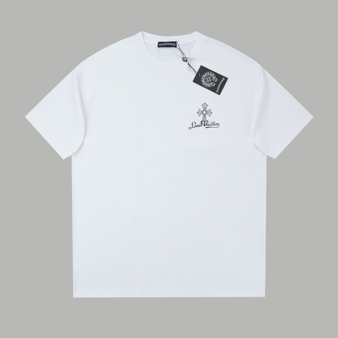 Chrome Hearts Clothing T-Shirt Printing Unisex Cotton Fashion Short Sleeve
