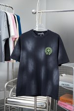 Chrome Hearts Clothing T-Shirt 2023 Luxury Replicas
 Printing Unisex Cotton Spring Collection Fashion Short Sleeve