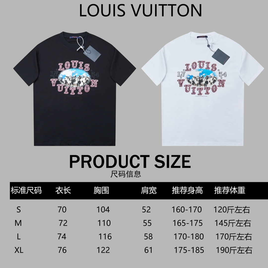 可配手提袋5高品质LOUISVUITTON/路易威登西部牛仔系列短袖T恤三标齐全采用高克重克重纯棉面料！