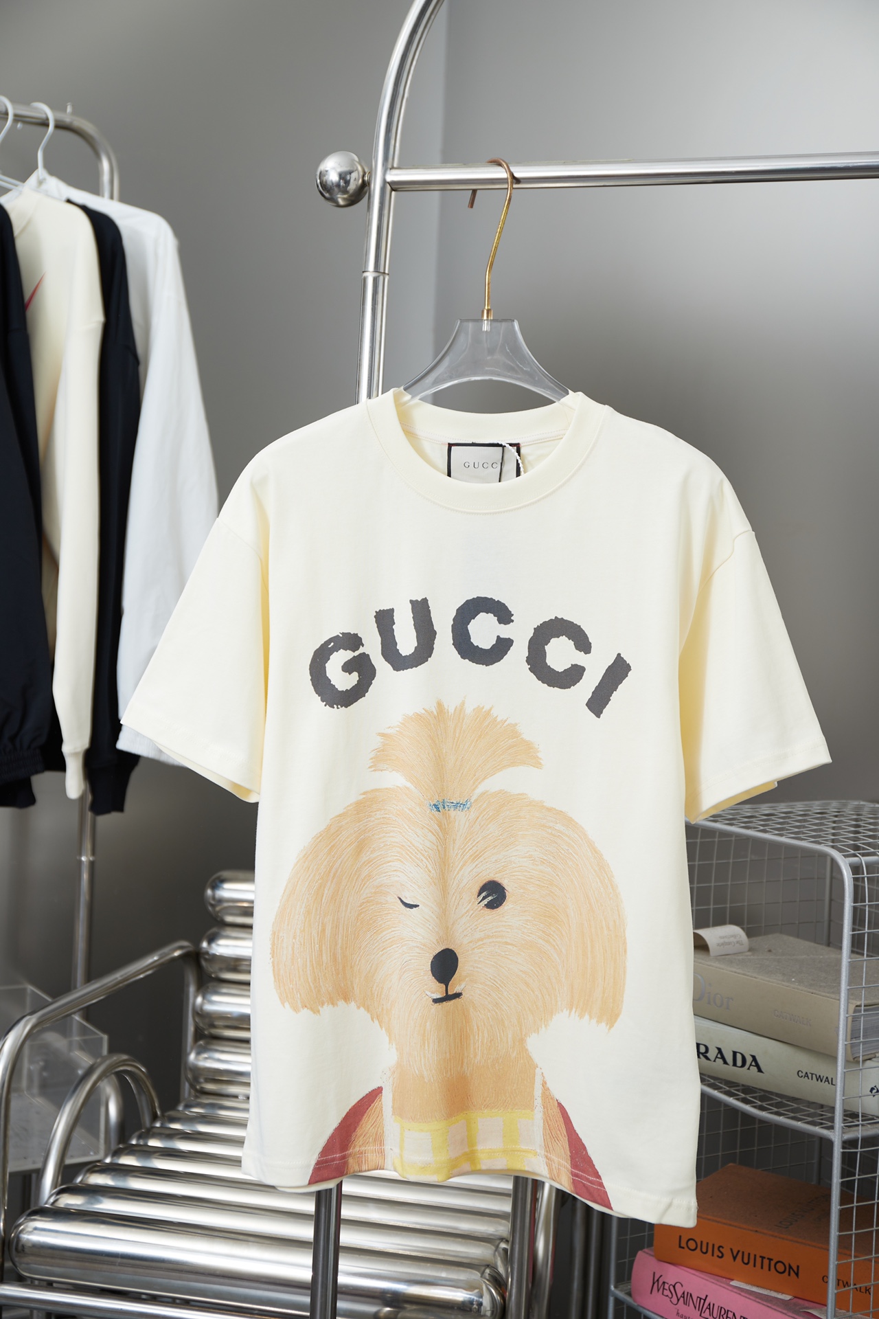 Camiseta de manga corta de alta calidad G U*CI 2025 nuevo estilo con estampado divertido de dibujos animados, adorable …
