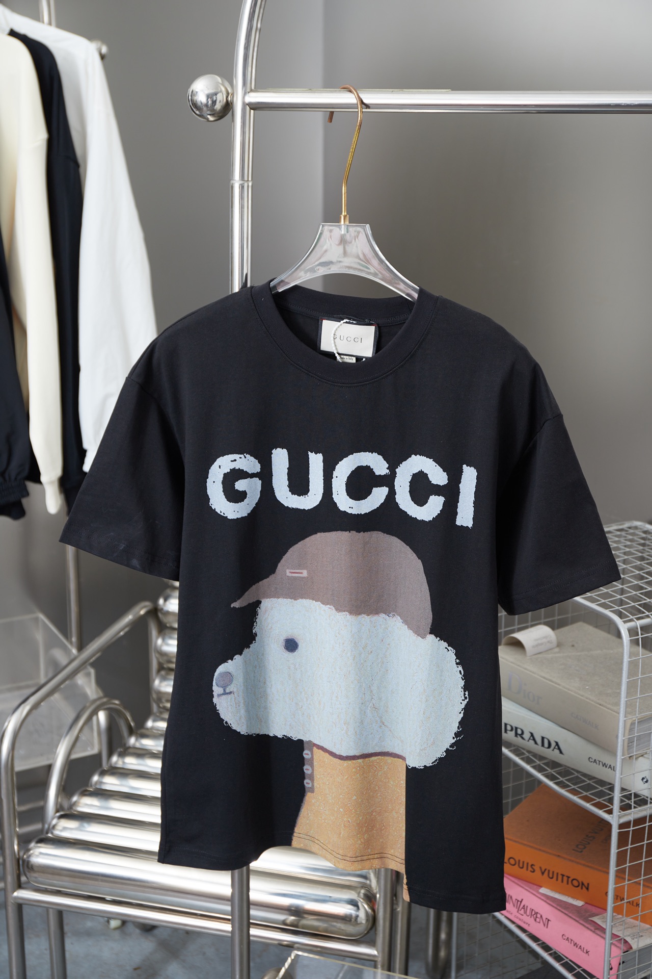 Camiseta de manga corta de alta calidad G U*CI 2025 nuevo estilo con estampado divertido de dibujos animados, adorable …