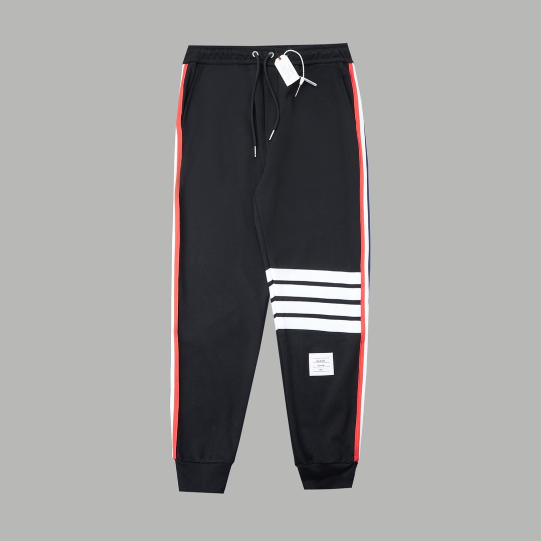 Luxury Handbags: Thom Browne Side-Banded Sweatpants with Unique Design - 图片 2