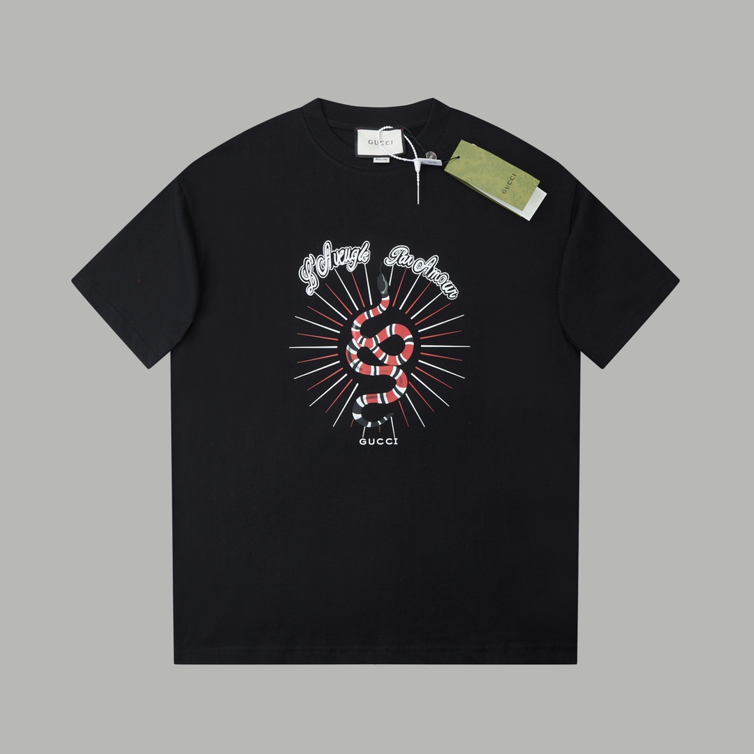 Gucci Snake Print Cotton T-Shirt - Limited Edition, Early Spring 25SS Collection