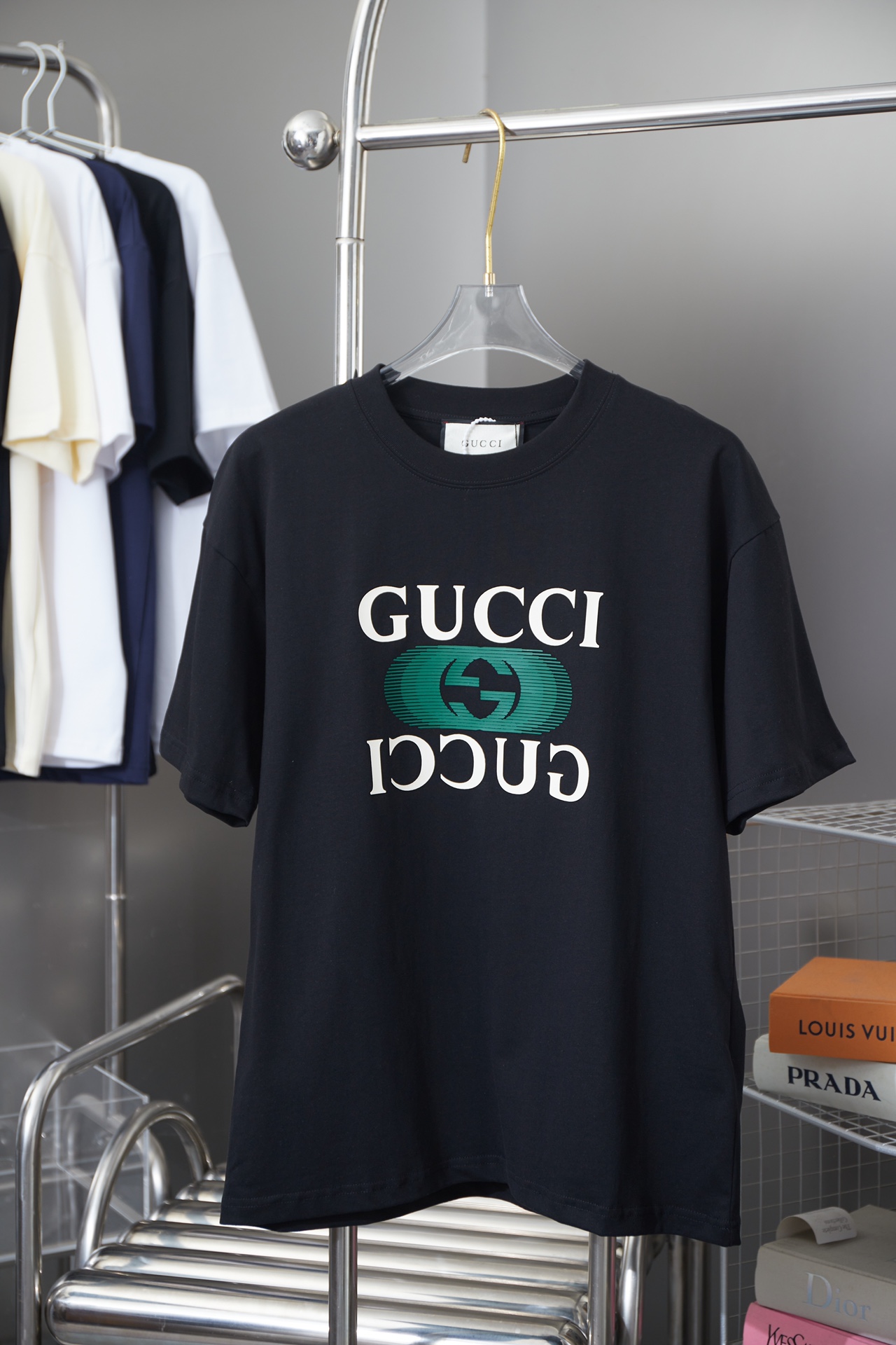 Gucci GUCCI GC 25SS nueva primavera temprana, clásico doble G de goma gruesa camiseta de manga corta, lujo ligero, pren…
