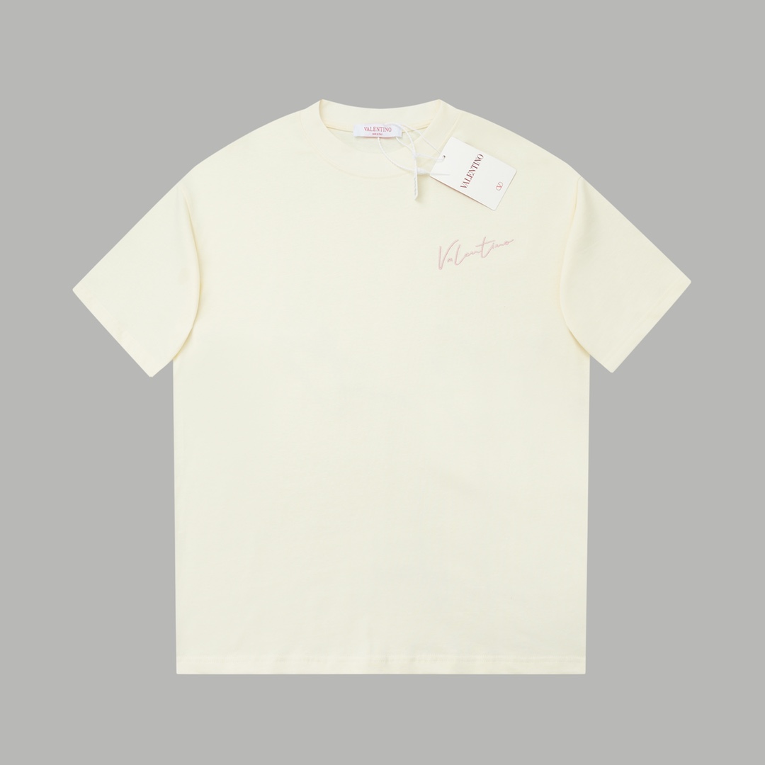 Luxury Valentino 2025 Classic Logo Cotton T-shirt with Detailed Features - 图片 1