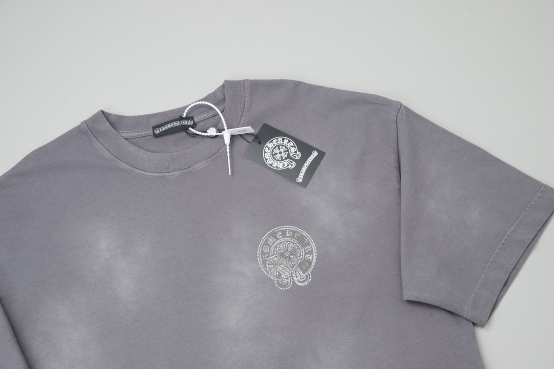 Chrome Hearts Gray T-Shirt Crew Neck Short Sleeve Casual Daily Wear S - XL 3 i1739526905 1650 17