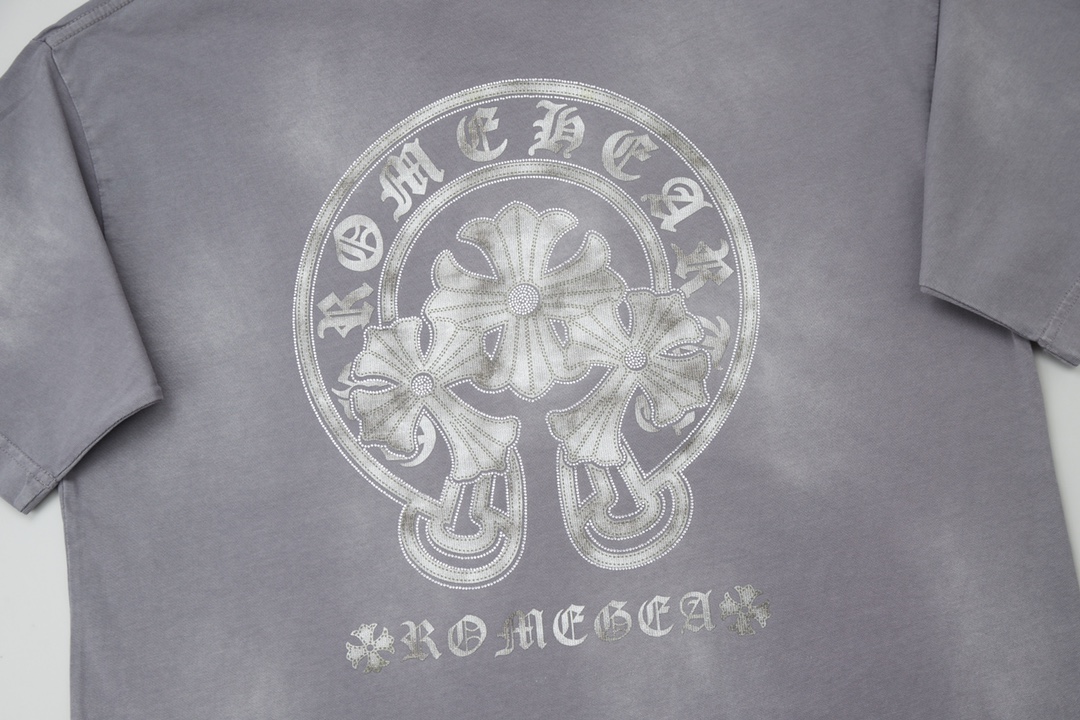 Chrome Hearts Gray T-Shirt Crew Neck Short Sleeve Casual Daily Wear S - XL 7 i1739526905 6055 8