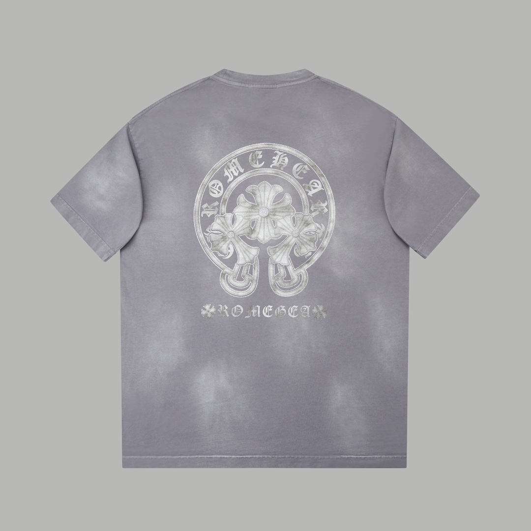 Chrome Hearts Gray T-Shirt Crew Neck Short Sleeve Casual Daily Wear S - XL 2 i1739526905 6891 15