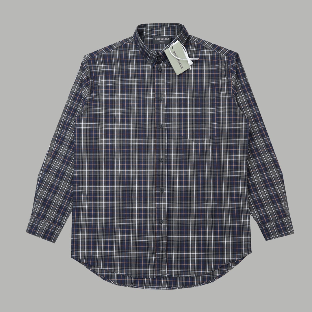 Luxury Paris Fashion Shirt with Detailed Features in Gray – BLCG 25SS Collection - 图片 1
