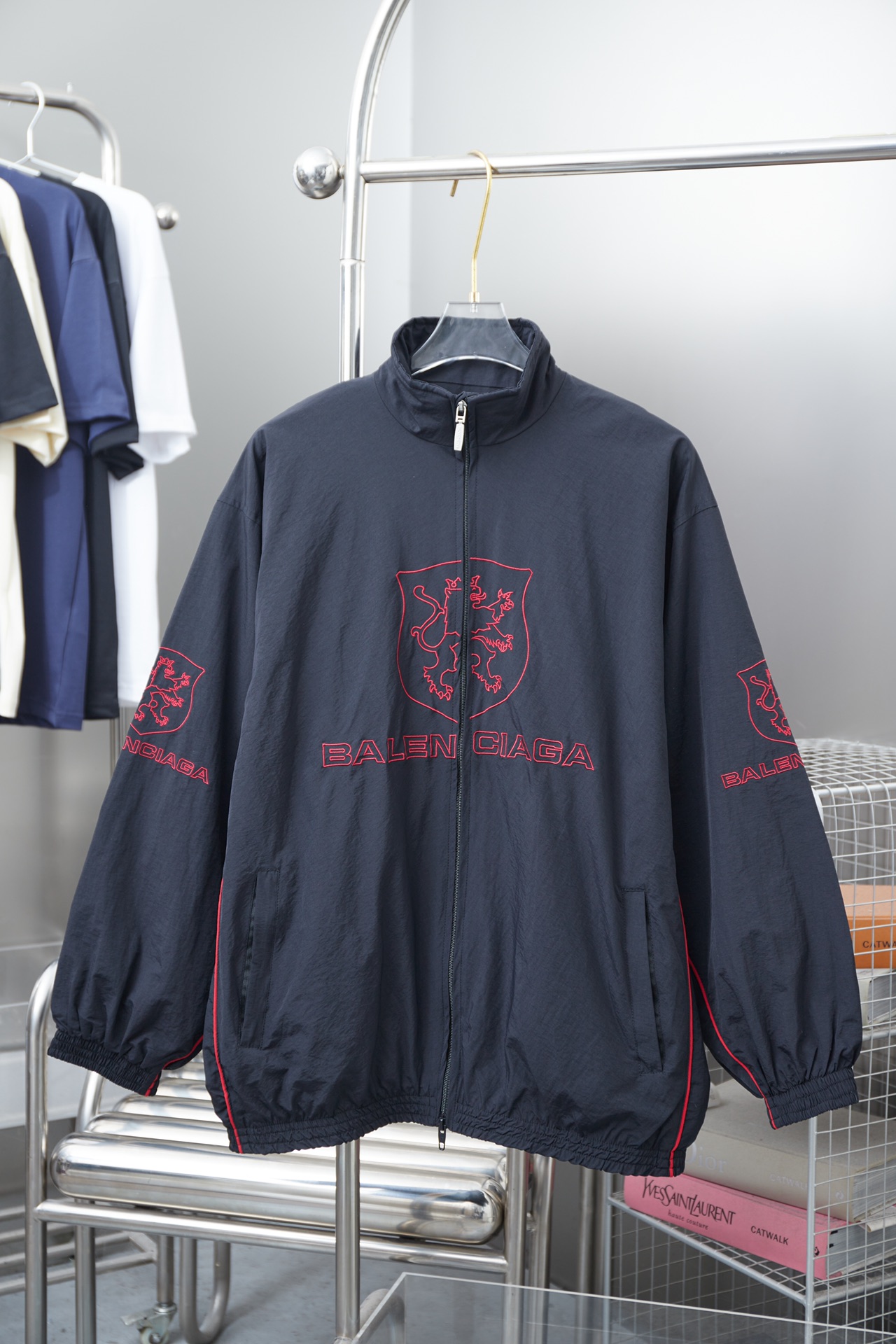 Balenciaga Black Graphic Zip Jacket