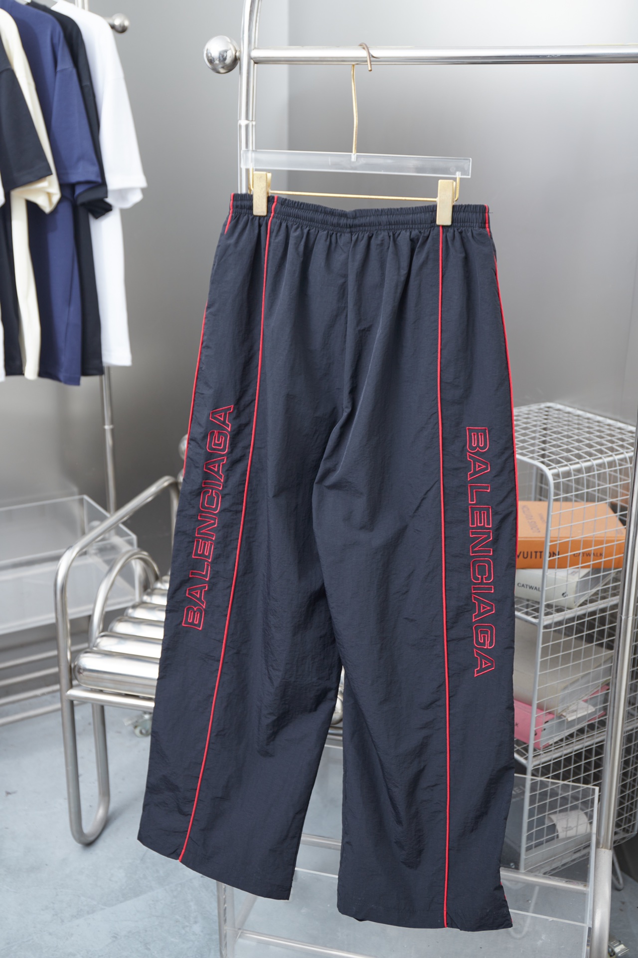 Balenciaga Black Graphic Track Pants