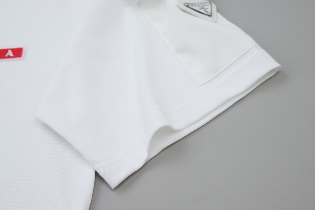 Luxury Cotton Short Sleeve Shirt with Classic Hardware – PRAD* 25SS Collection - 图片 6