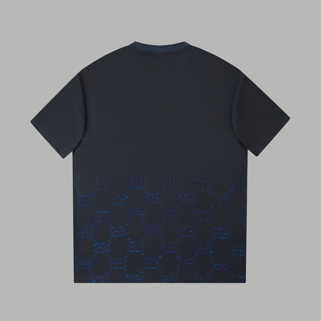 Balenciaga BB 巴黎世家 26SS早春新款 logo烧花提花短袖短袖