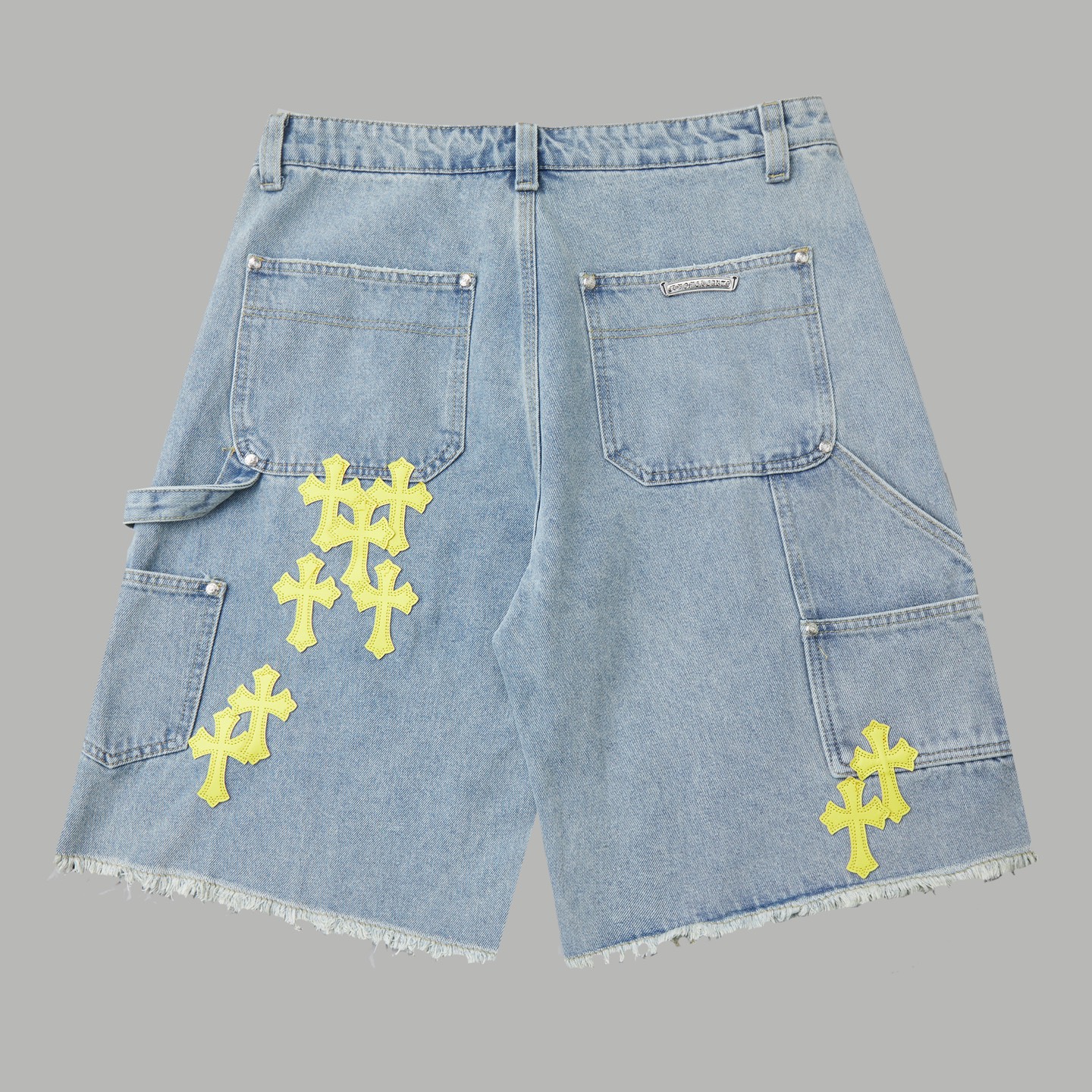 Chrome Hearts ​​克罗心黄十字牛仔短裤​​