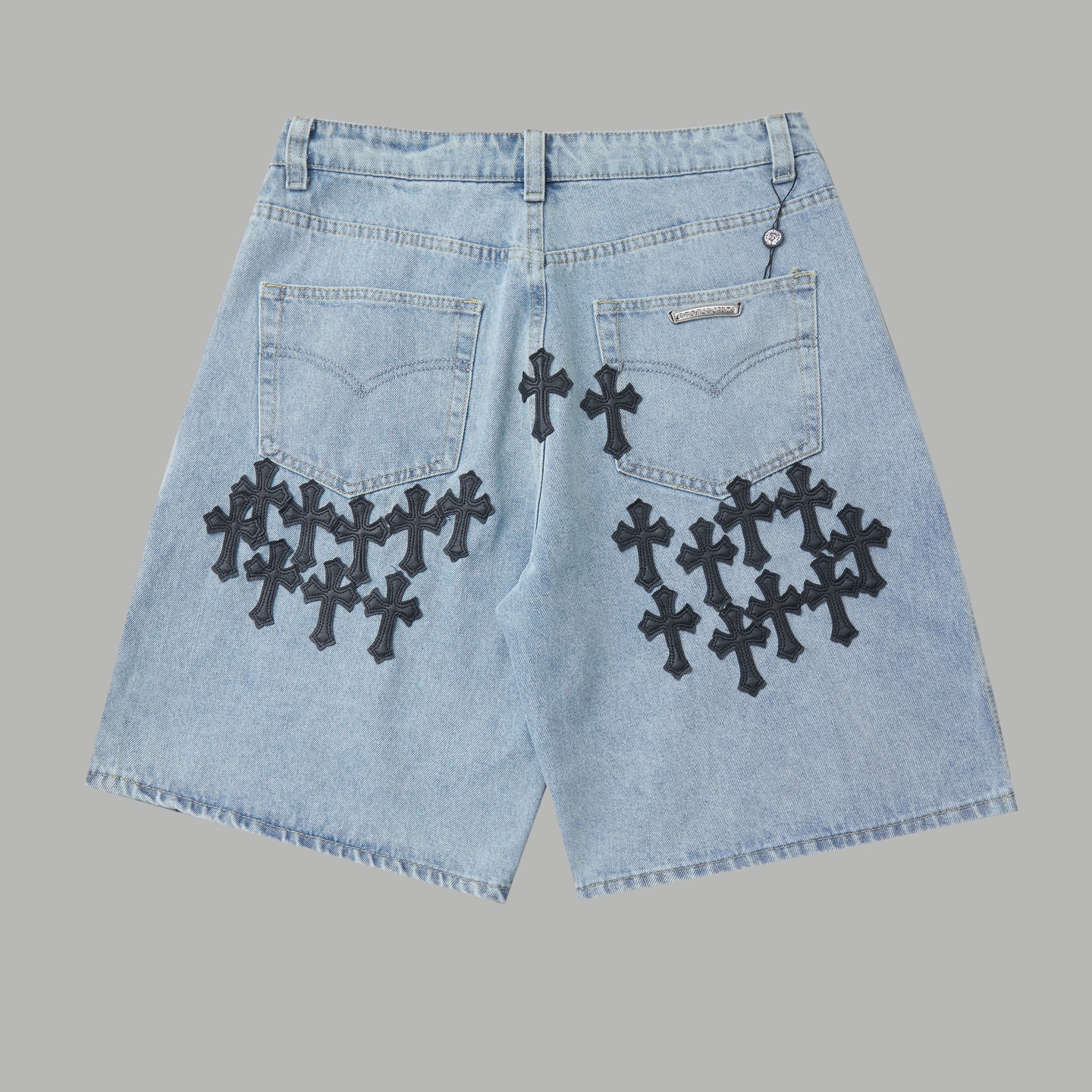 Chrome Hearts Chrome Hearts十字架牛仔短裤​​